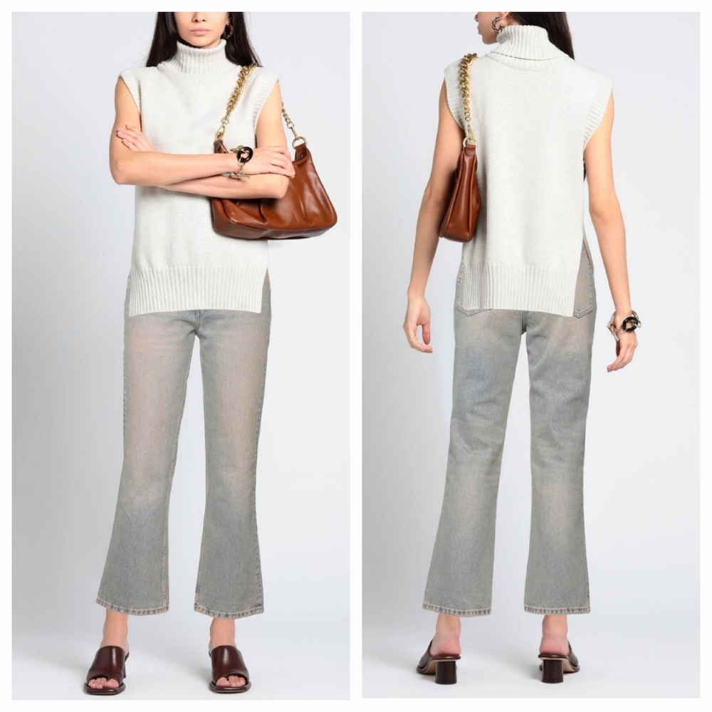 Re/Done High Waist Cropped Flare Edge  Jeans Size 29